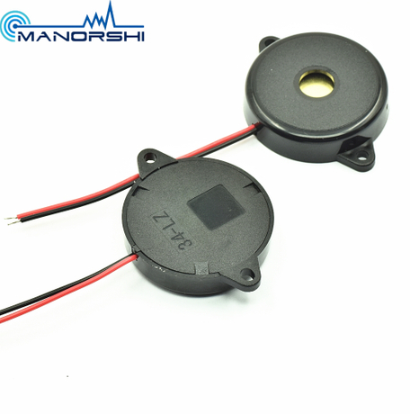 直径35mm连续声压电式无源蜂鸣器小电流可定制引线一体式蜂鸣器